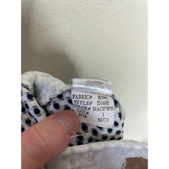 Cynthia Rowley Size 2 Dizzy Dot Shorts Scalloped Hem White Low Rise Stretch - Picture 10 of 10